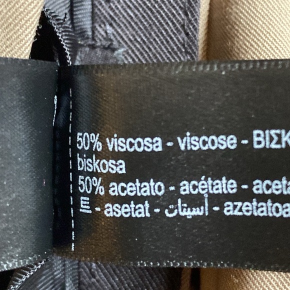 NWT. Massimo Dutti Mink Wool/Viscose Blend Flap Detail Trousers. Size 6/EUR 38. - Picture 11 of 12